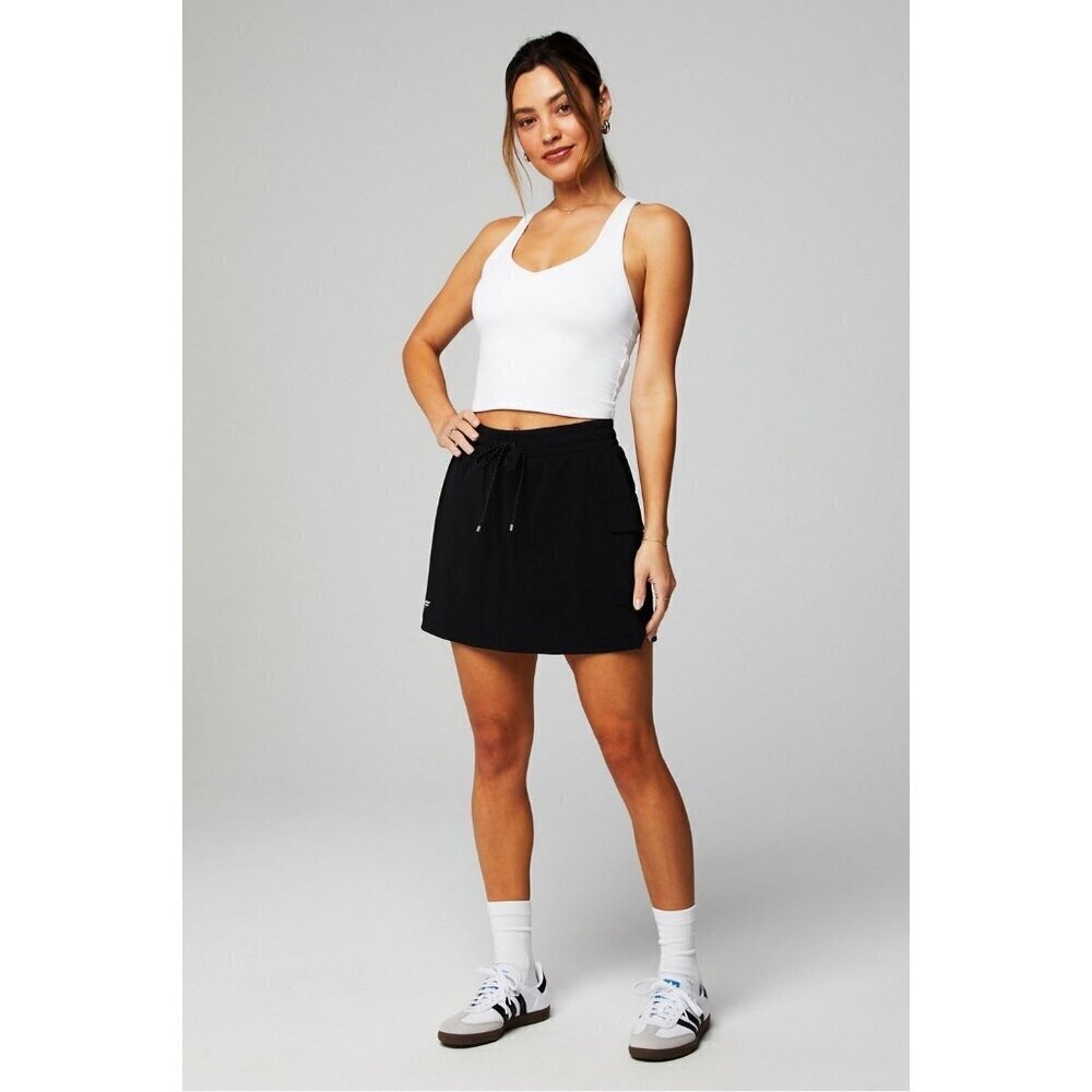 Fabletics One Cargo Skirt Skort Black Athletic Active Pockets Gym Streetwear M